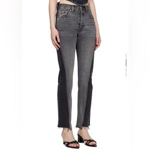 BRAND NEW WITH TAGS - LEVI'S - Black 501 Spliced Jeans